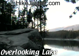 Cliff edges in  Jasper Horseshoe Lake Hike