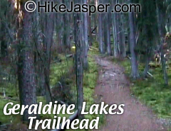 Jasper Geraldine Lakes Hike Trailhead