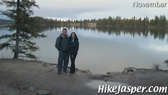 Hike Jasper Nov 2010 Lac Beauvert trail