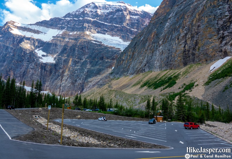 Driving to Hike Edith Cavell Meadows and Mountain in Jasper