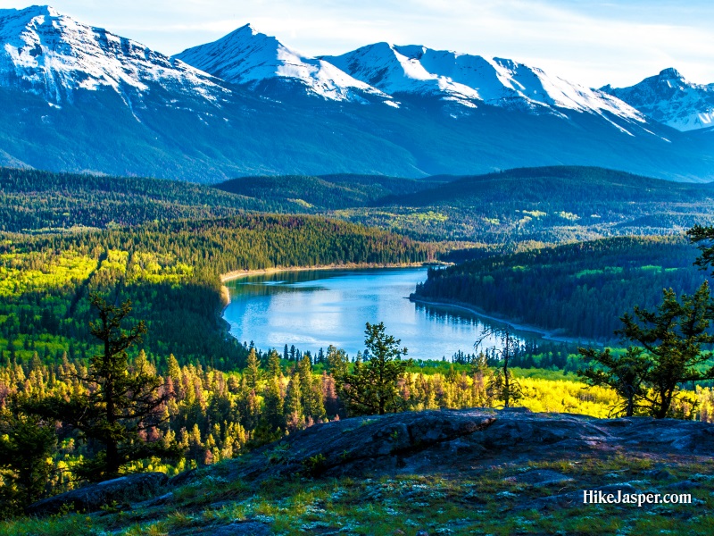 Pyramid Lake and Athabasca Overlook