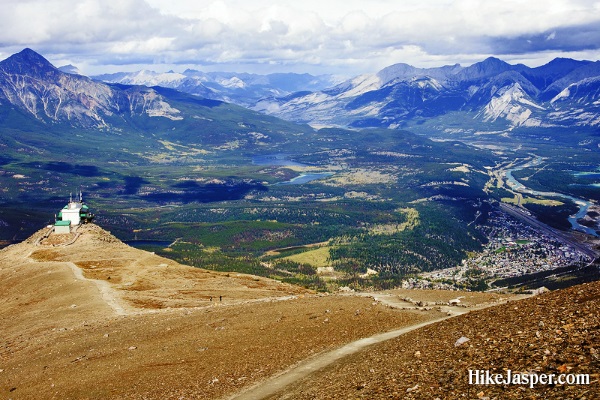 Whistlers Mountain from Top Hiking View of Jasper