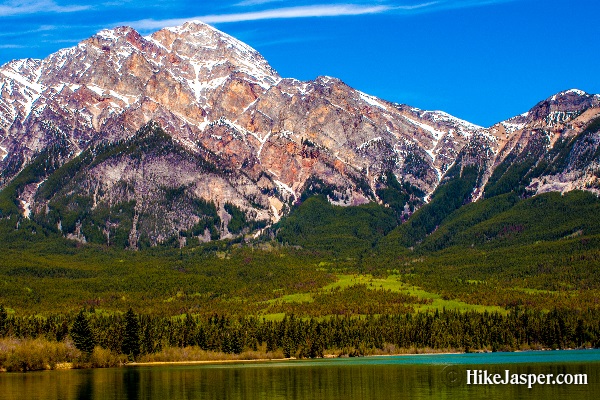 Jasper Pyramid lake lookout hike